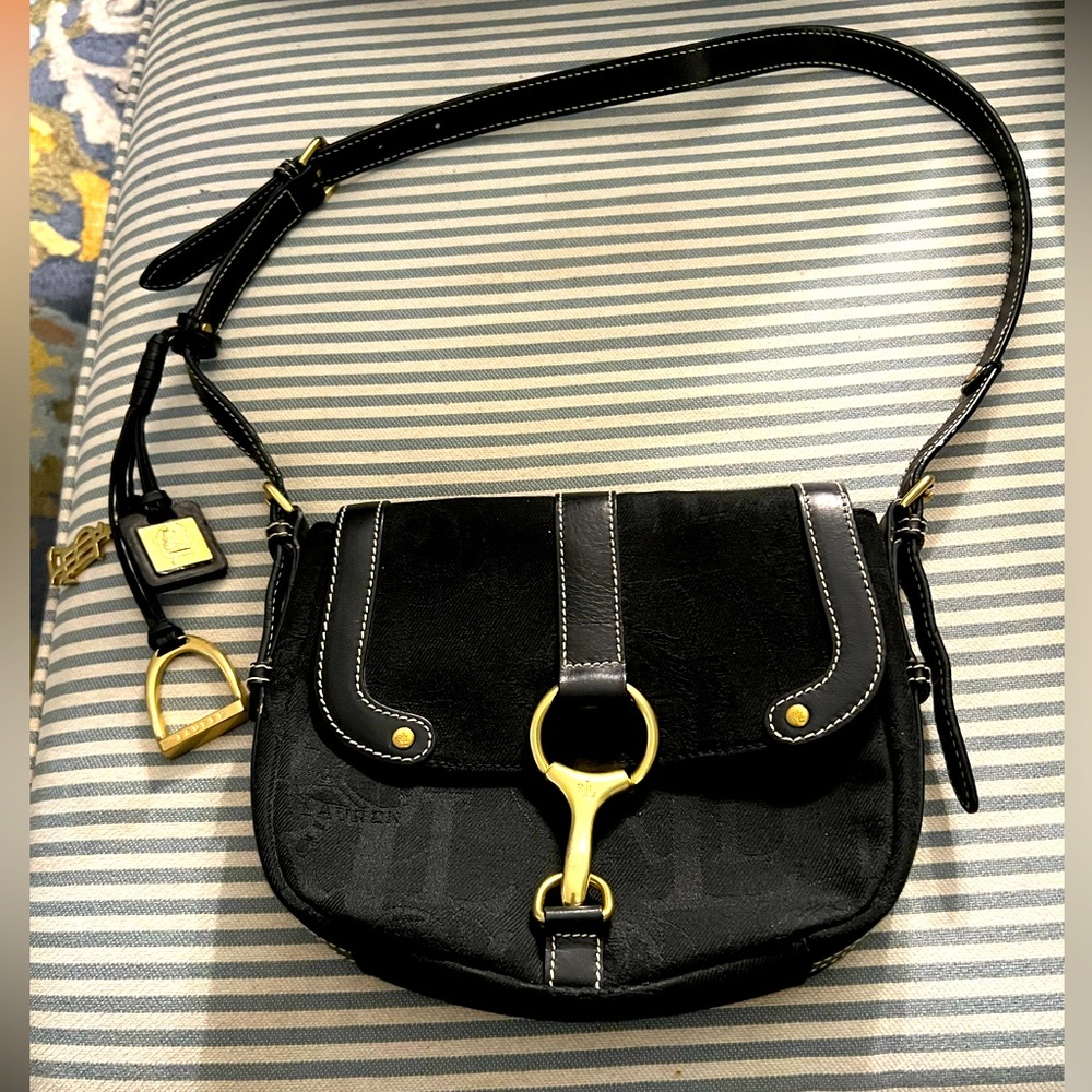 NWOT black Ralph Lauren crossbody purse
